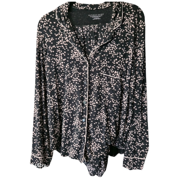 Victoria's Secret Black and Pink With Pants Pj Set. Size Large Regular - Picture 1 of 12